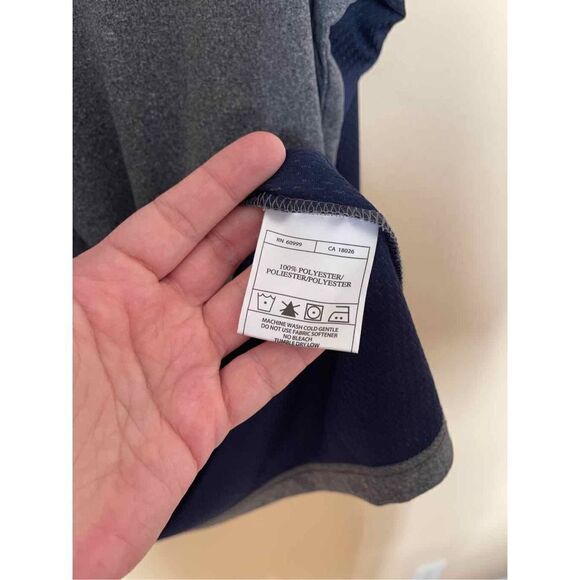 Antigua Men's Cannon Sweatshirt Size Large Gray/Navy Blue - Picture 4 of 8